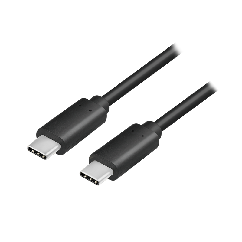 USB 3.2 Gen2 Type-C Kabel, C/M zu C/M, E-mark, PD, 4K/60 Hz, schwarz, 1 m