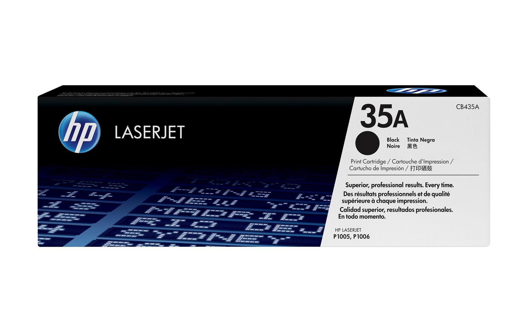 HP Tonermodul 35A - schwarz - 1500 Seiten (CB435A), z.B. für Laserjet P1005 / P1006