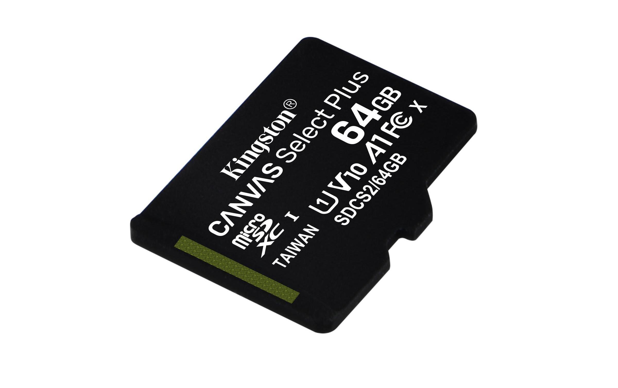 64 GB microSDXC-Card inkl. Adapter auf SD-Card, Kingston