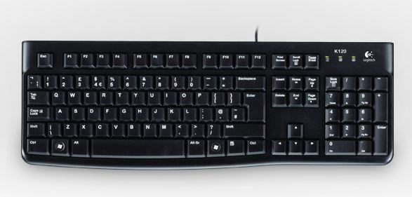 Logitech K120 Keyboard schwarz USB, for Business