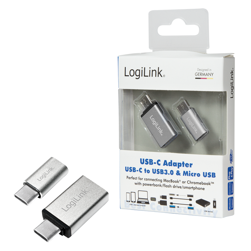 Logilink USB-A Buchse USB 3.2 Gen1x1 USB-C & Micro USB Adapter