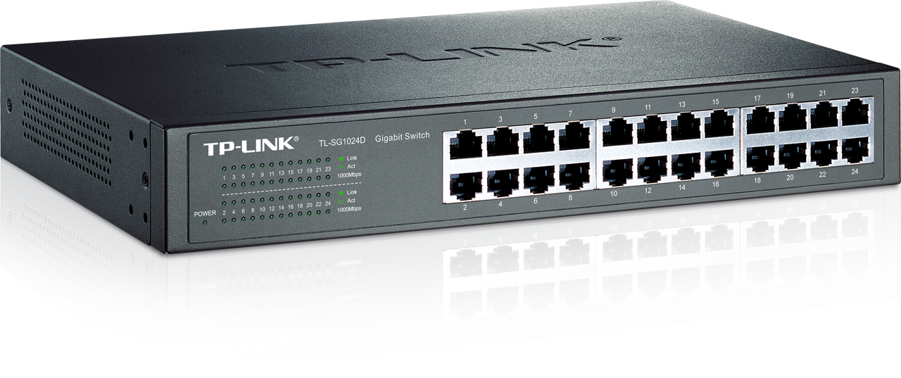 Netzwerk-Switch 24 Port 10/100/1000 (Gigabit), TP-Link TL-SG1024D