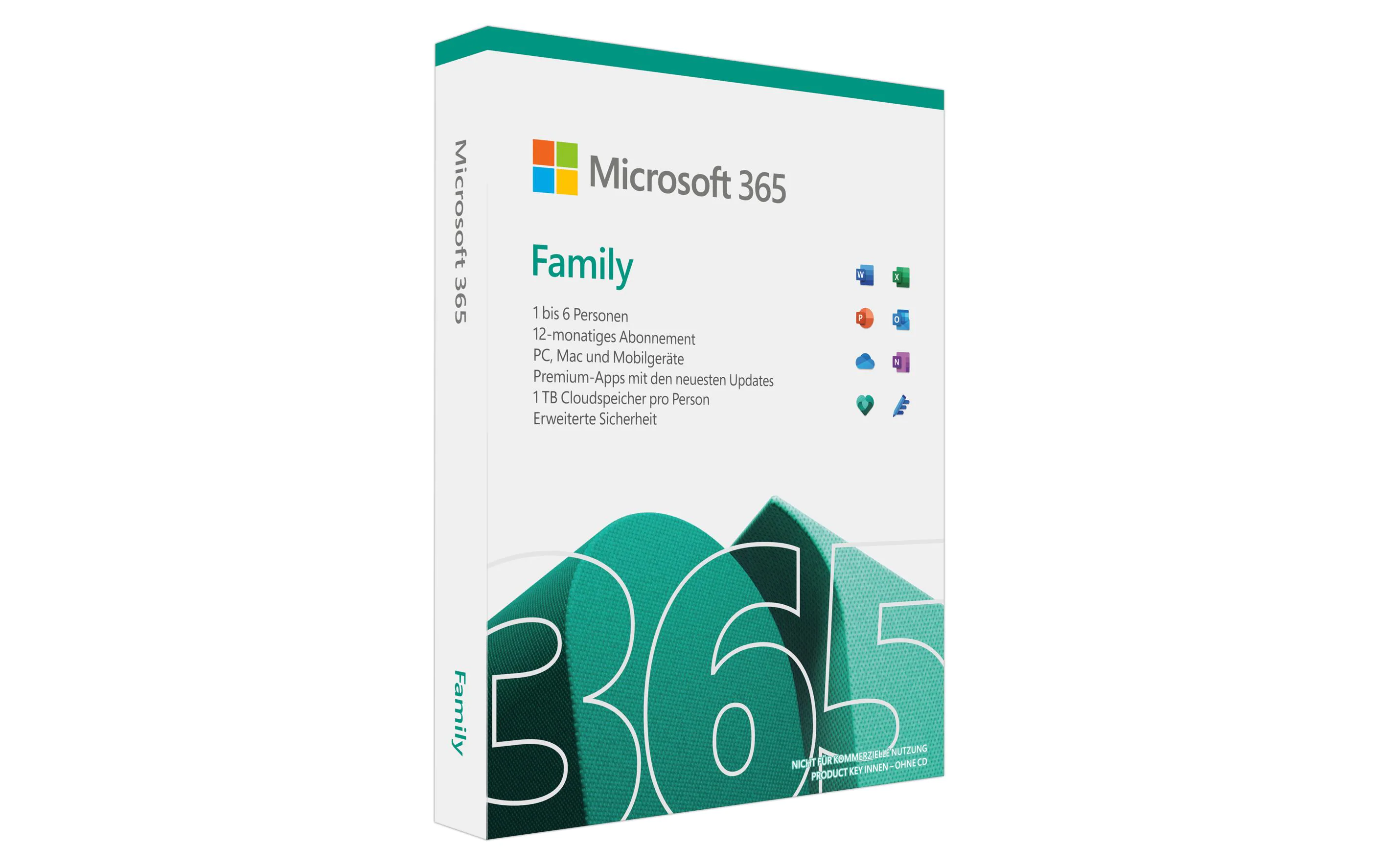 Microsoft 365 Family, 1 Jahres-Lizenz, deutsch, ESD