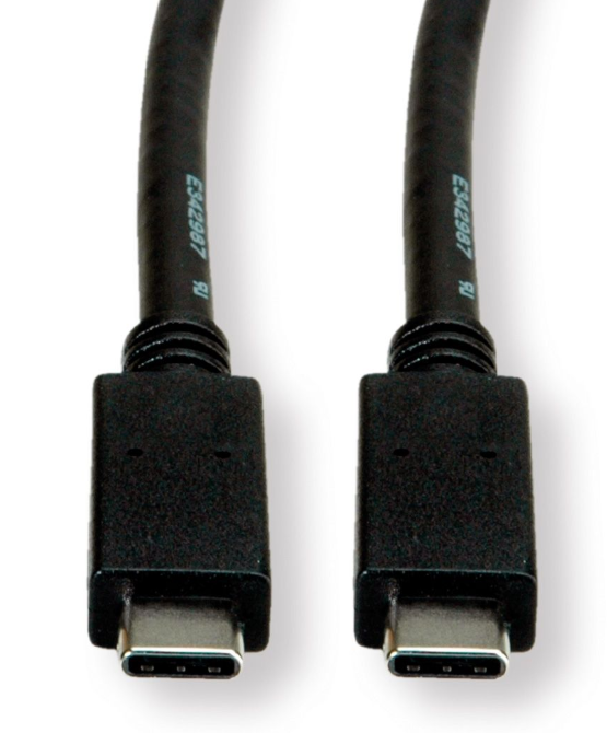 ROLINE USB 3.2 Gen 2x2 Kabel, mit PD (Power Delivery) 20V5A, schwarz, 1 m