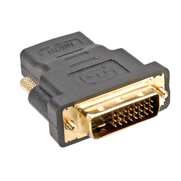 HDMI - DVI Adapter (HDMI Kupplung, DVI Stecker)