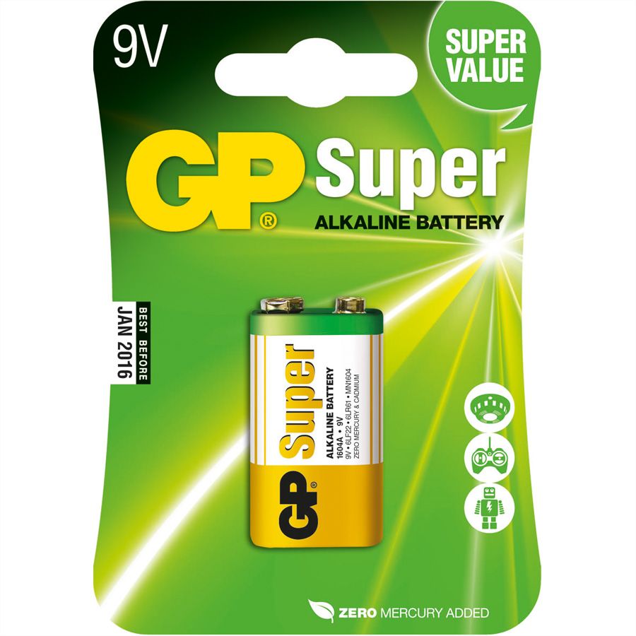 GP Batteries Alkaline Batterien E-Block