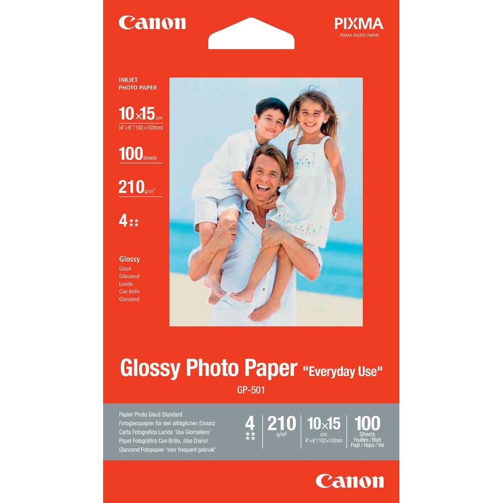 Fotopapier Canon GP-501, 100 Blatt, 210 g/m2, 10 x 15 cm