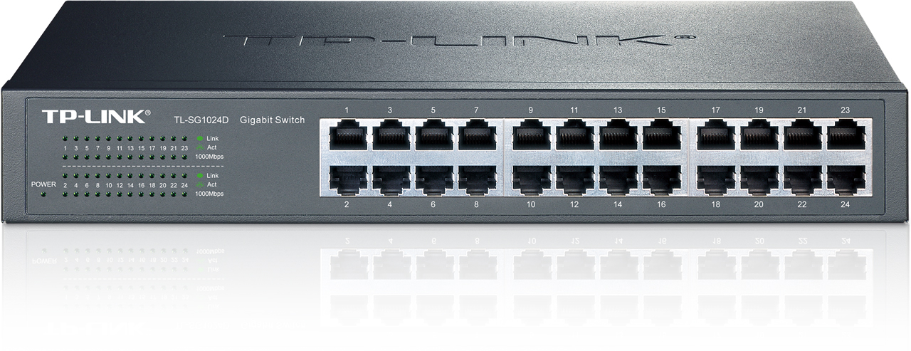 Netzwerk-Switch 24 Port 10/100/1000 (Gigabit), TP-Link TL-SG1024D