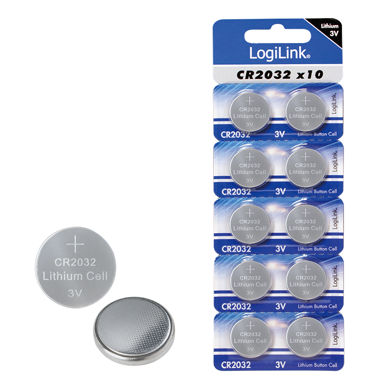 CMOS-Battery CR2032, 10er Pack