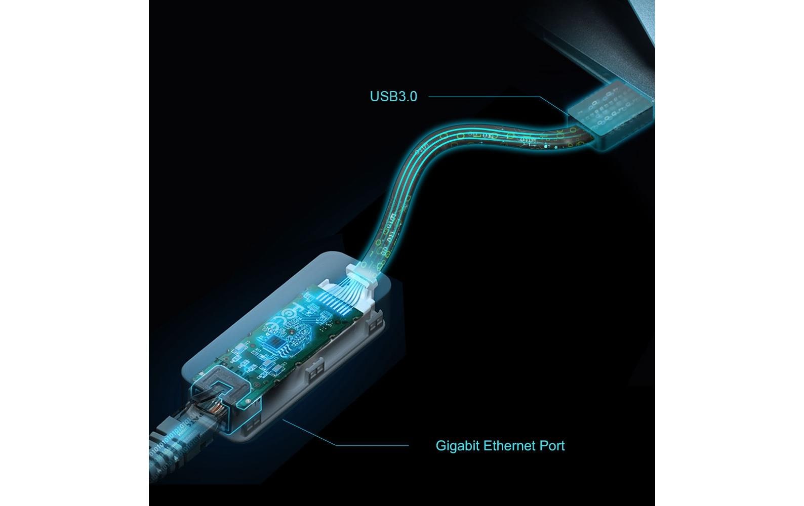 TP-Link USB 3.0 Gigabit LAN Netzwerk-Adapter, schwarz