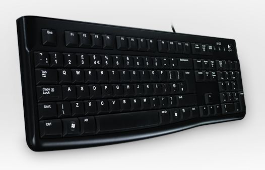 Logitech K120 Keyboard schwarz USB