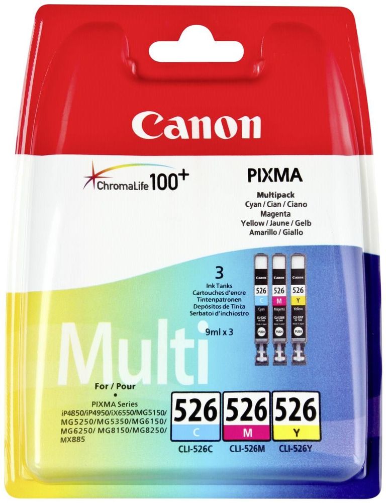Canon CLI-526 Multipack (CLI-526C / CLI-526Y / CLI-526M)