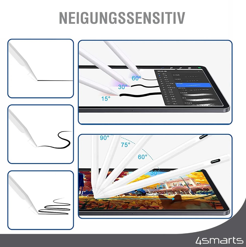 4smarts aktiver Eingabestift Pencil Pro 3 weiss für Apple iPad 