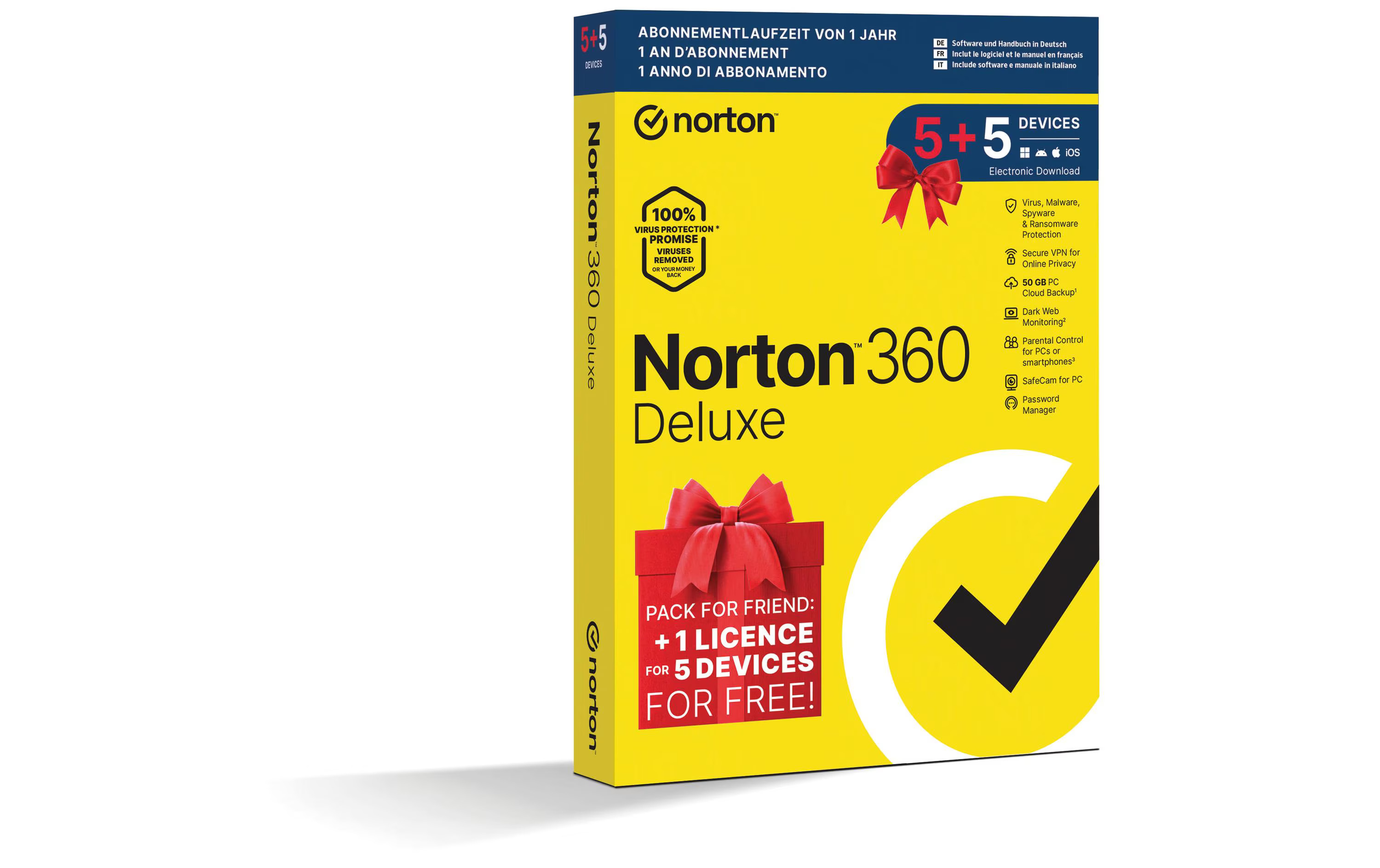Norton 360 Deluxe Edition für 5+5 Geräte, 12 Monate