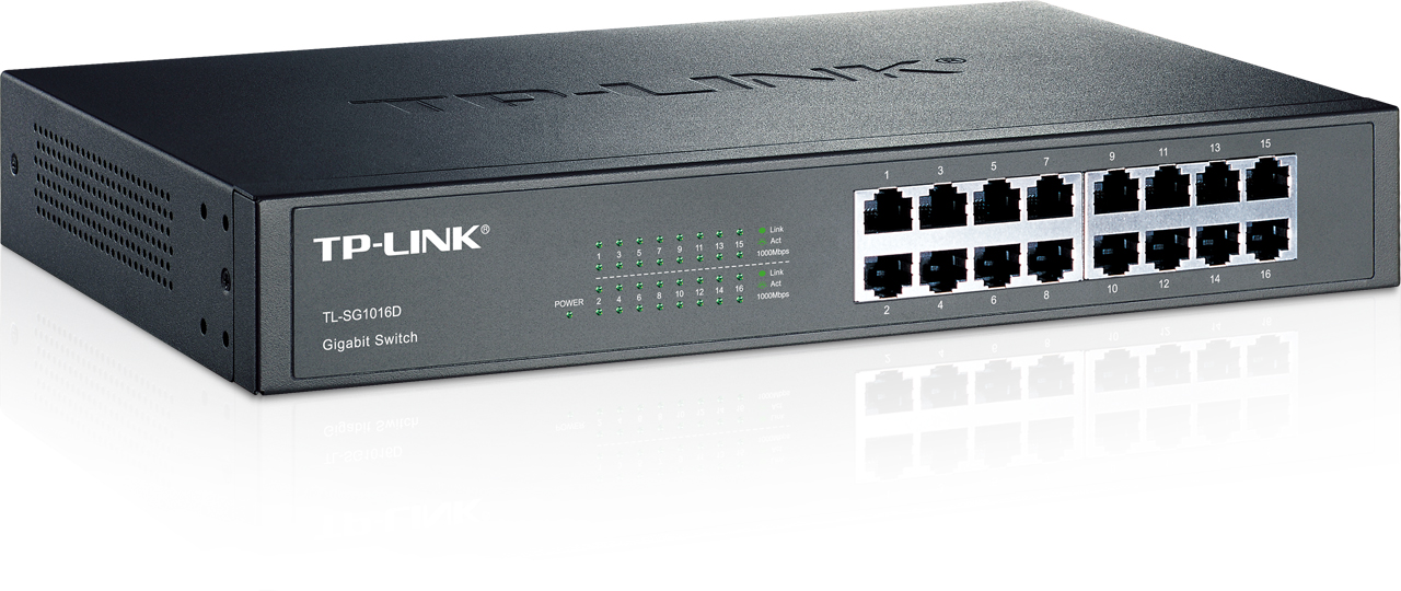 Netzwerk-Switch 16 Port 10/100/1000 (Gigabit), TP-Link TL-SG1016D