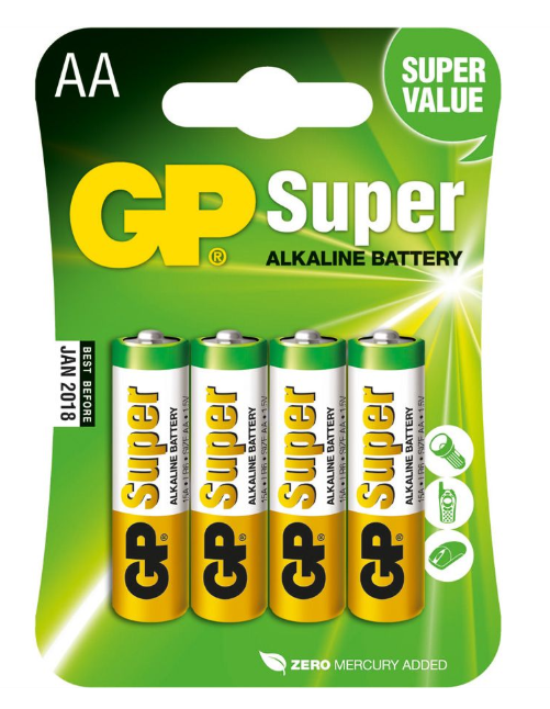 GP Batteries Alkaline Batterien AA - 4er Pack
