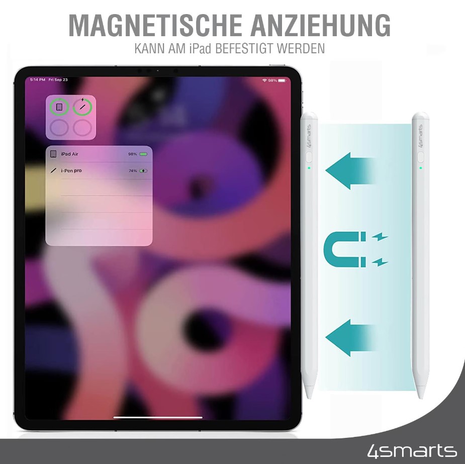 4smarts aktiver Eingabestift Pencil Pro 3 weiss für Apple iPad 