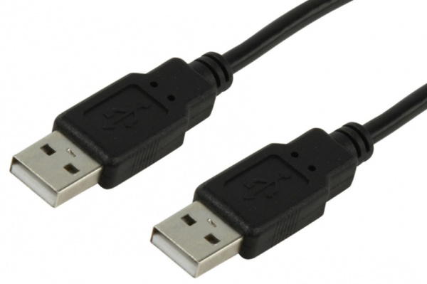 USB Kabel A-Stecker auf A-Stecker, 1.8 m, schwarz
