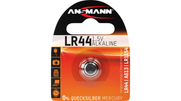 ANSMANN Alkaline Knopfzelle, LR44 / V13GA