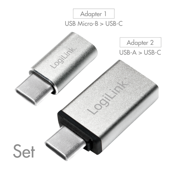 Logilink USB-A Buchse USB 3.2 Gen1x1 USB-C &amp; Micro USB Adapter