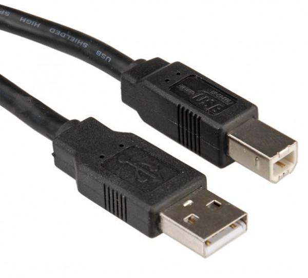 USB 2.0 Kabel, A - B, 1.8 Meter